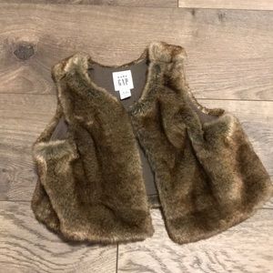 Baby gap faux fur vest.